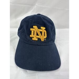 Vintage 90s Notre Dame Irish University Square baseball Hat USA Made Adult